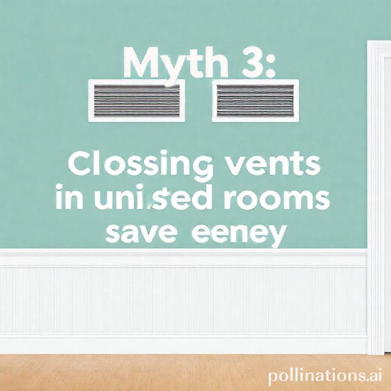 Common Myths About Thermostat Usage And Energy Efficiency   Myth 3   Closing Vents In Unused Rooms Saves Energy